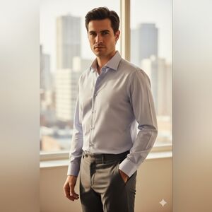 Men's Tailorbyrd Collection Trim Fit Dress Shirt - Size 16 - 34/35